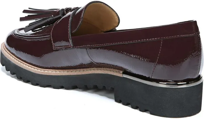 Loafers Women Franco Sarto Franco Carolynn Loafer Burgundy Faux Patent
