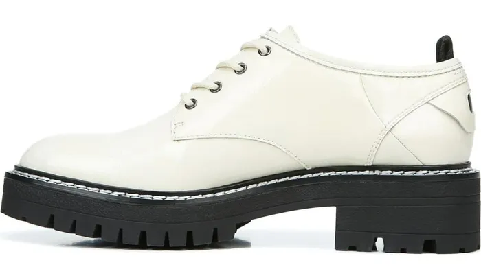 Loafers Women Franco Sarto Sarto Florita Platform Oxford Bianco Leather
