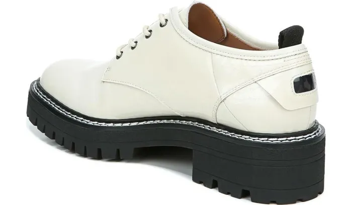 Loafers Women Franco Sarto Sarto Florita Platform Oxford Bianco Leather