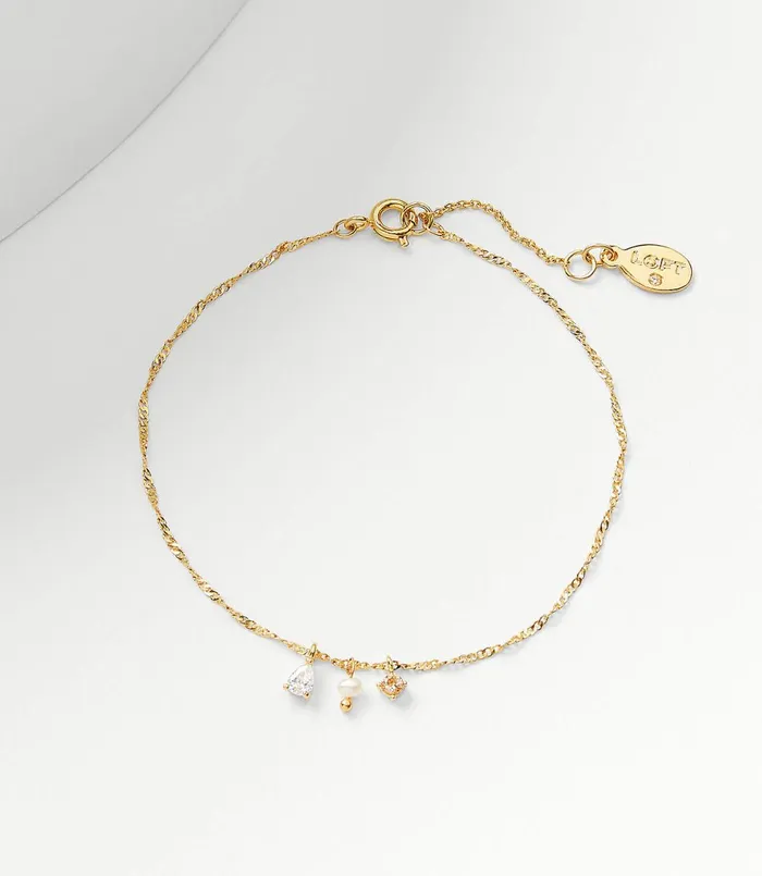 LOFT DemiFine Cluster Charm Bracelet Gold Women Jewelry
