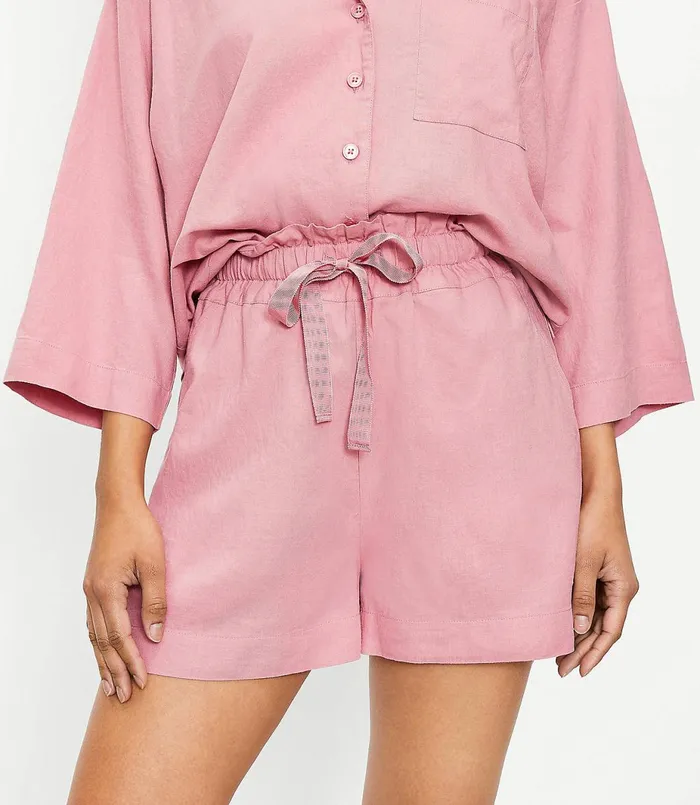 LOFT Pajama Shorts Pink Sea Shell Women Sleepwear