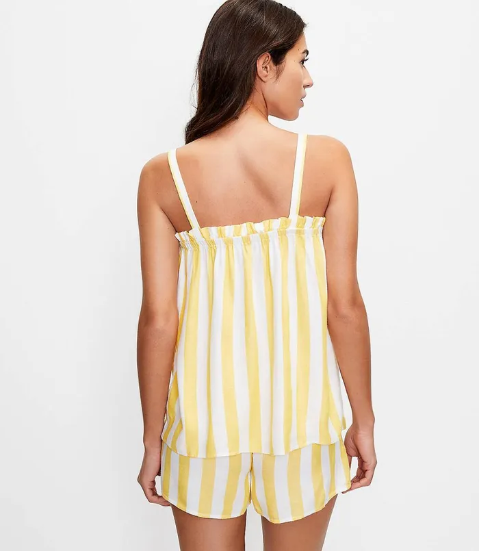 LOFT Striped Pajama Cami Mineral Yellow Women Sleepwear