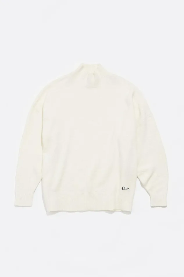 Long Ivory Cotton Sweater Ivory Women Bimba Y Lola Knitwear Long Ivory Cotton Sweater Ivory Women Bimba Y Lola Knitwear