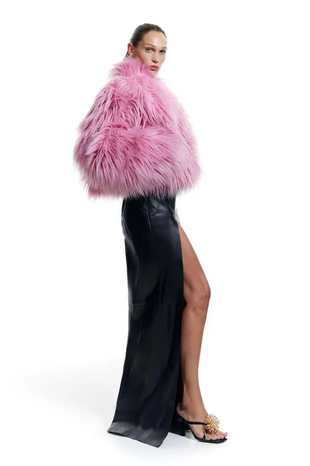 Long Oversize Pink Fur Coat Pink Women Bimba Y Lola Bimba Y Palomo Long Oversize Pink Fur Coat Pink Women Bimba Y Lola Bimba Y Palomo