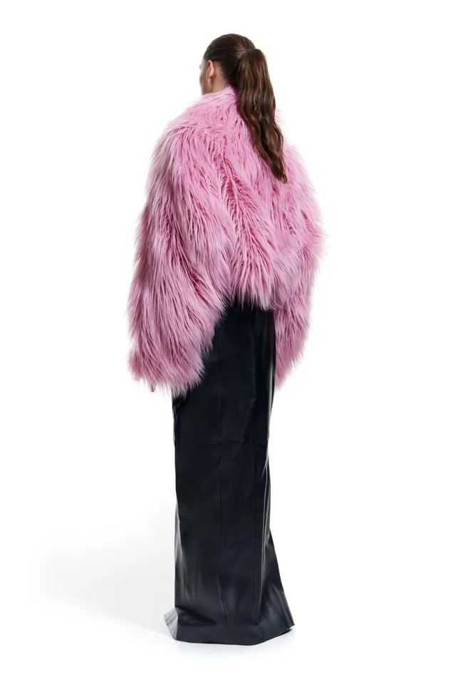 Long Oversize Pink Fur Coat Pink Women Bimba Y Lola Bimba Y Palomo Long Oversize Pink Fur Coat Pink Women Bimba Y Lola Bimba Y Palomo