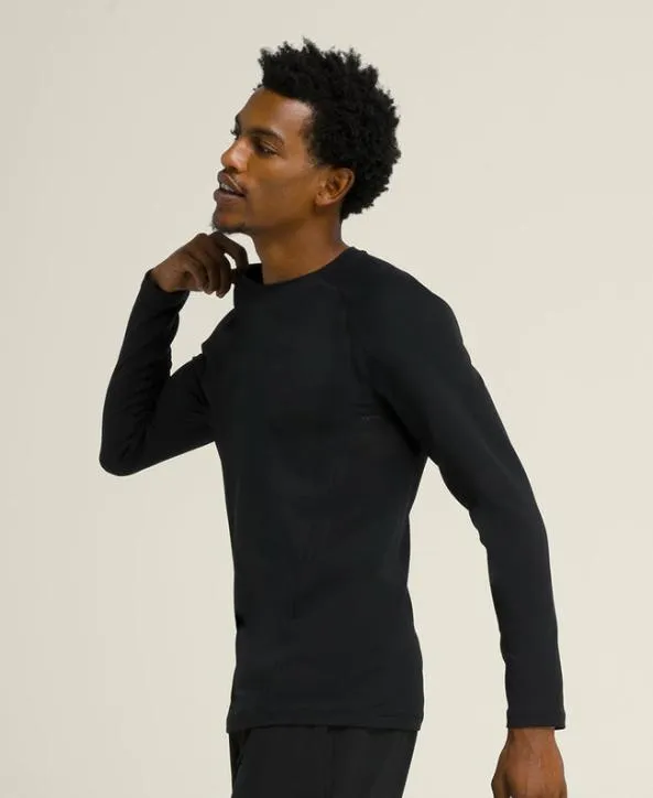 Long Sleeve Shirts Men Wilson Pro Seamless LongSleeve Black