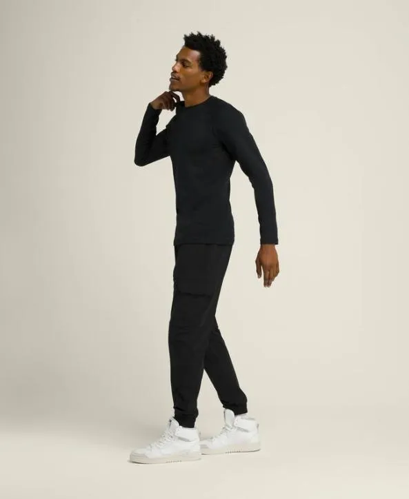 Long Sleeve Shirts Men Wilson Pro Seamless LongSleeve Black