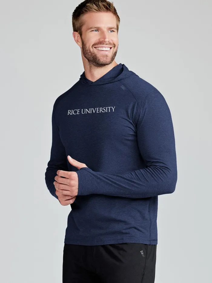 Long Sleeve TShirts Men Tasc Performance Carrollton Lightweight Hoodie 8211 Rice University