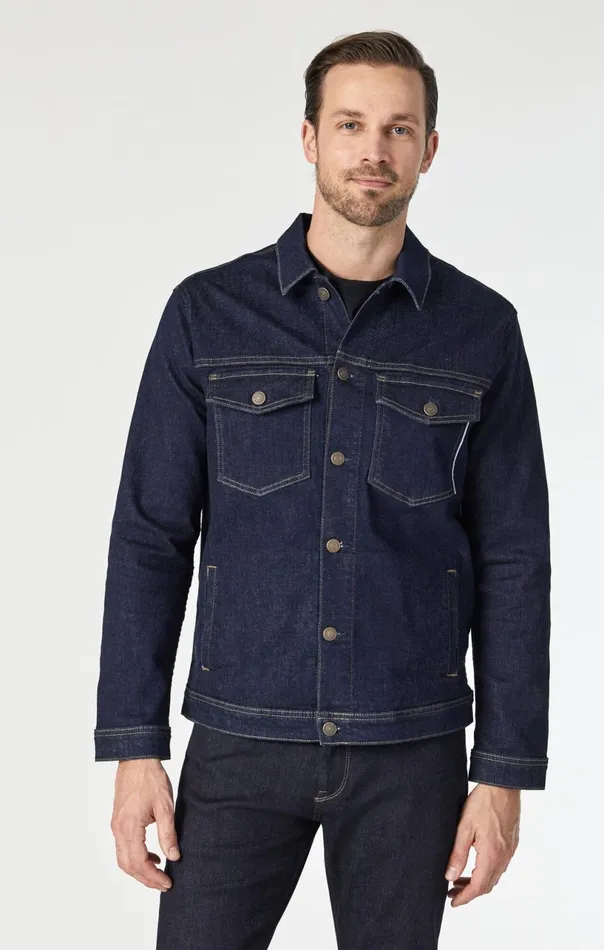 Loran Jacket In Rinse Organic Selvedge Men Mavi Jeans Jackets