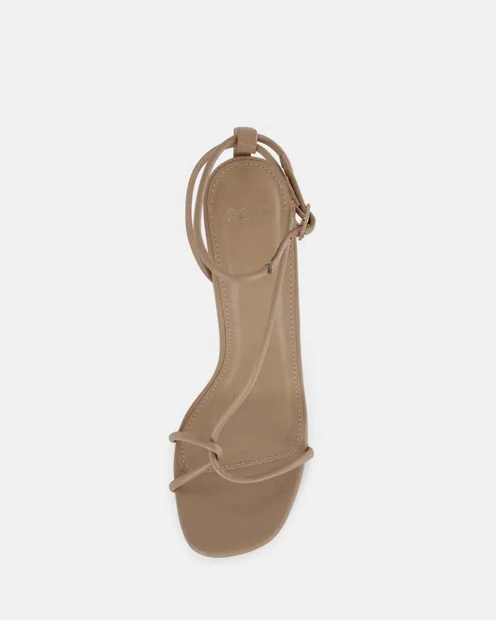 MACERATA Sand Open Toe Heels Party NOVO Shoes Women