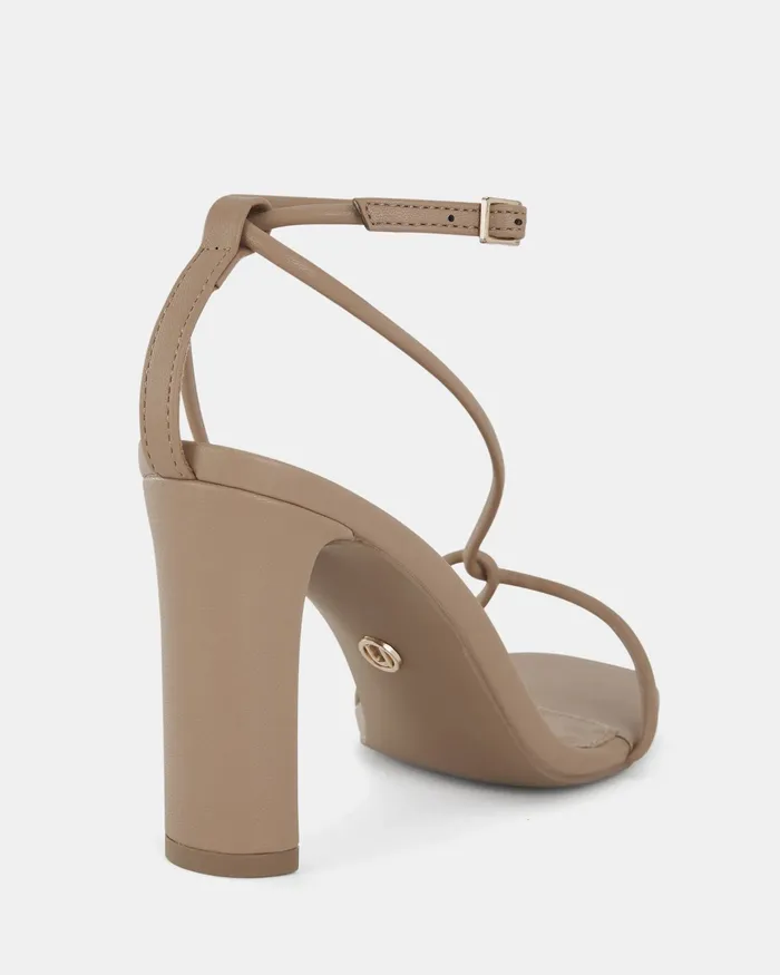 MACERATA Sand Open Toe Heels Party NOVO Shoes Women