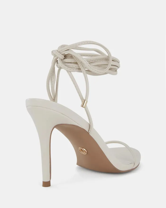 MANTOVA CREAM Open Toe Heels Women Party NOVO Shoes