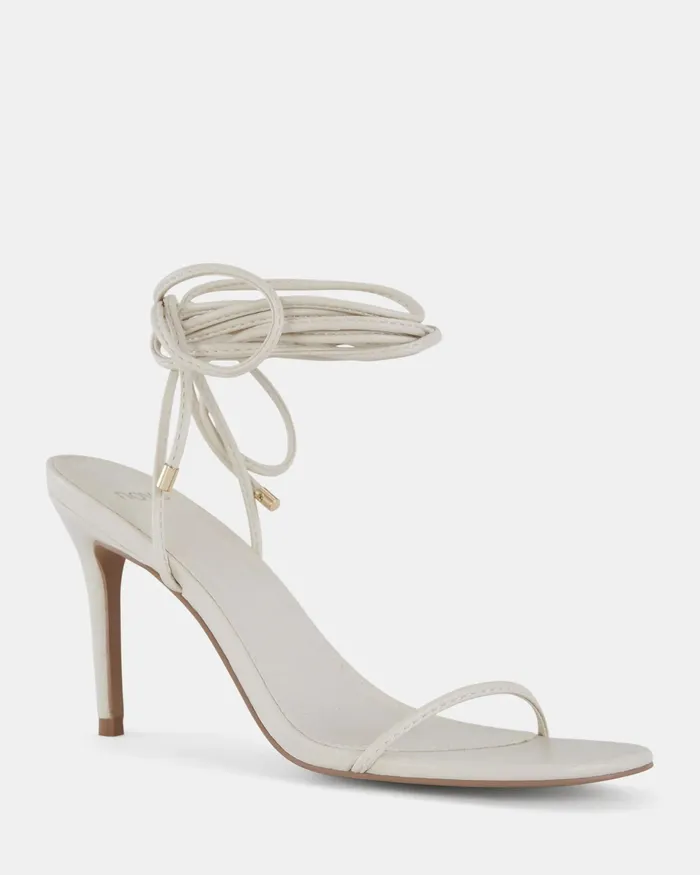 MANTOVA CREAM Open Toe Heels Women Party NOVO Shoes
