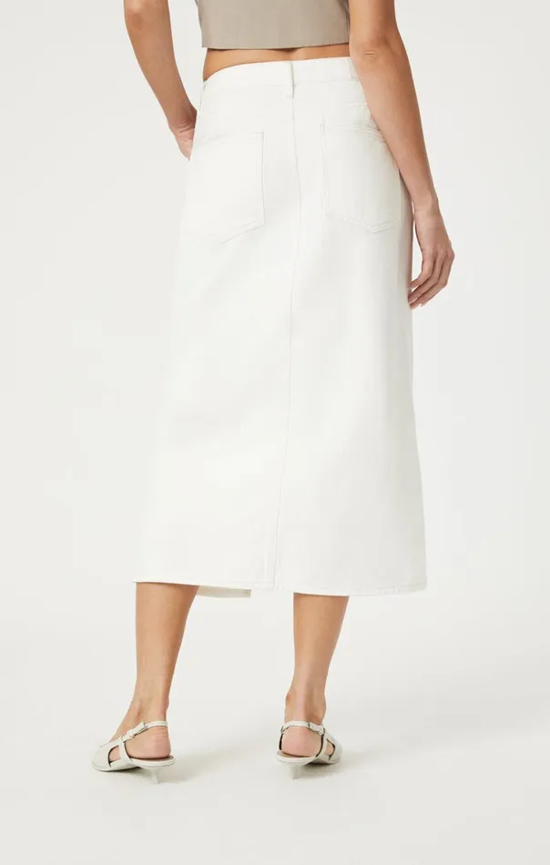 Marin Skirt In Off White Denim Women Mavi Jeans Dresses and Skirts Marin Skirt In Off White Denim Women Mavi Jeans Dresses and Skirts