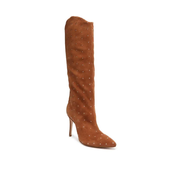 Maryana Studded Suede Boot Brown Women Schutz Shoes Maryana Boots Maryana Studded Suede Boot Brown Women Schutz Shoes Maryana Boots