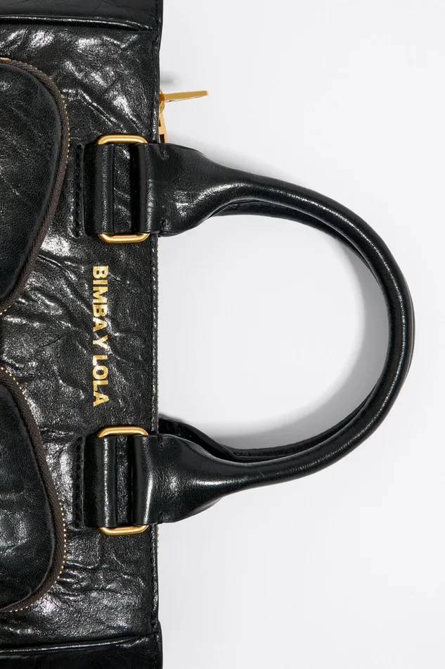 Medium Black Leather Pocket Tote Bag Black Women Bimba Y Lola Crossbody Bags Medium Black Leather Pocket Tote Bag Black Women Bimba Y Lola Crossbody Bags