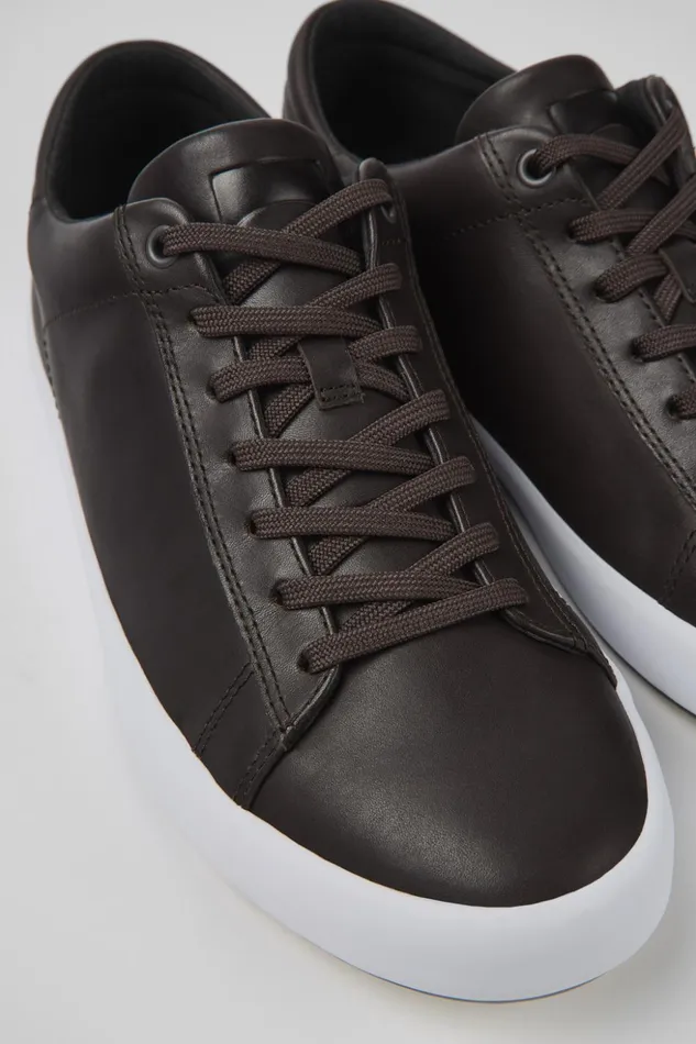Men Andratx Brown Leather Sneakers Camper Sneakers