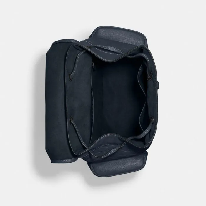 Men Backpacks Coach Hitch Backpack In Signature Leather Denim