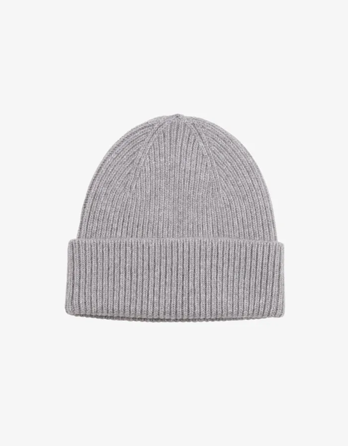Men Beanies Colorful Standard Merino Wool Beanie Heather Grey