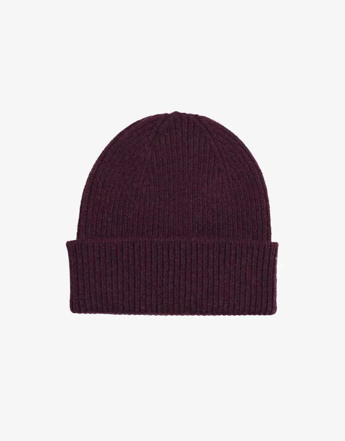 Men Beanies Colorful Standard Merino Wool Beanie Oxblood Red