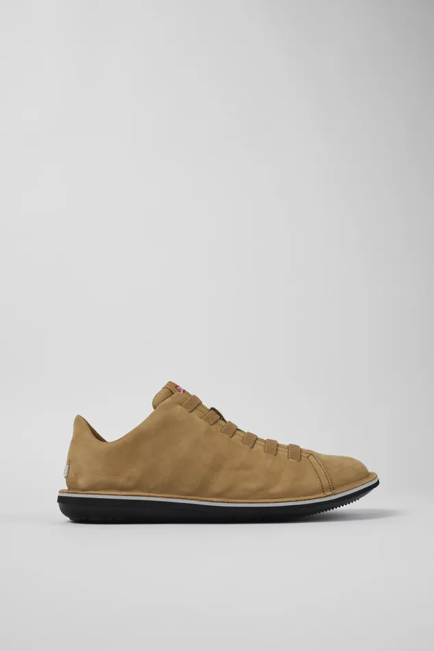 Men Beetle Brown Nubuck Low Sneaker Camper Casual Shoes Men Beetle Brown Nubuck Low Sneaker Camper Casual Shoes
