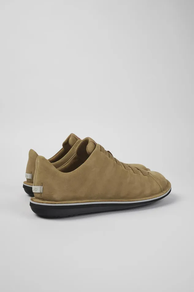 Men Beetle Brown Nubuck Low Sneaker Camper Casual Shoes Men Beetle Brown Nubuck Low Sneaker Camper Casual Shoes