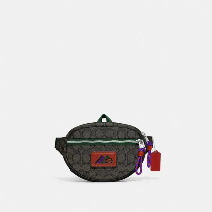 Men Belt Bags Coach Utility Belt Bag In Signature Jacquard Charcoal