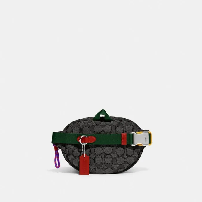 Men Belt Bags Coach Utility Belt Bag In Signature Jacquard Charcoal