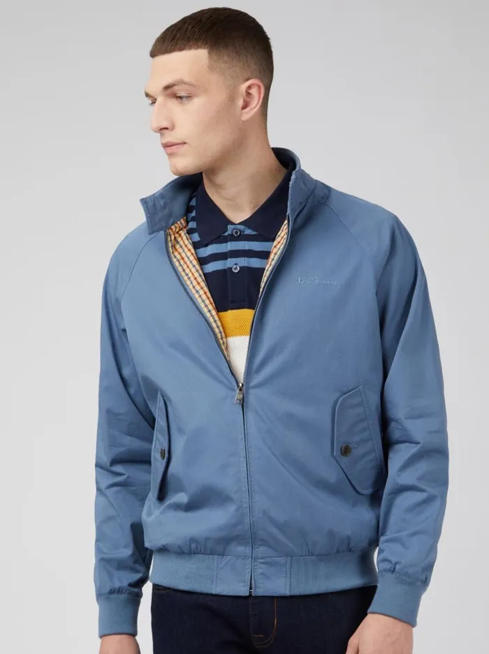 Men Ben Sherman Harrington Jackets Signature Harrington Jacket 8211 Blue Shadow Men Ben Sherman Harrington Jackets Signature Harrington Jacket 8211 Blue Shadow