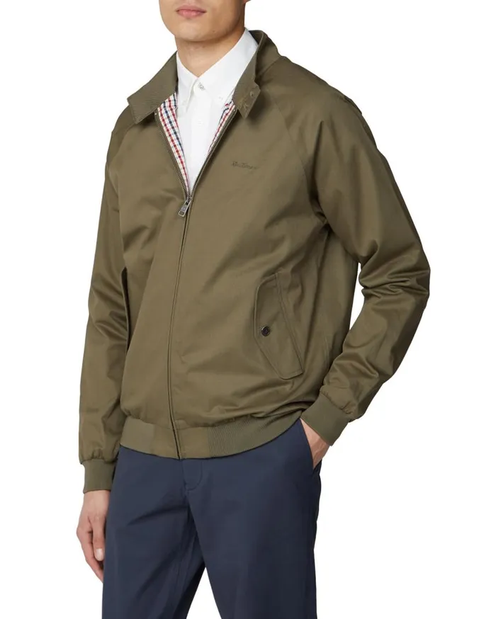 Men Ben Sherman Harrington Jackets Signature Harrington Jacket 8211 Khaki