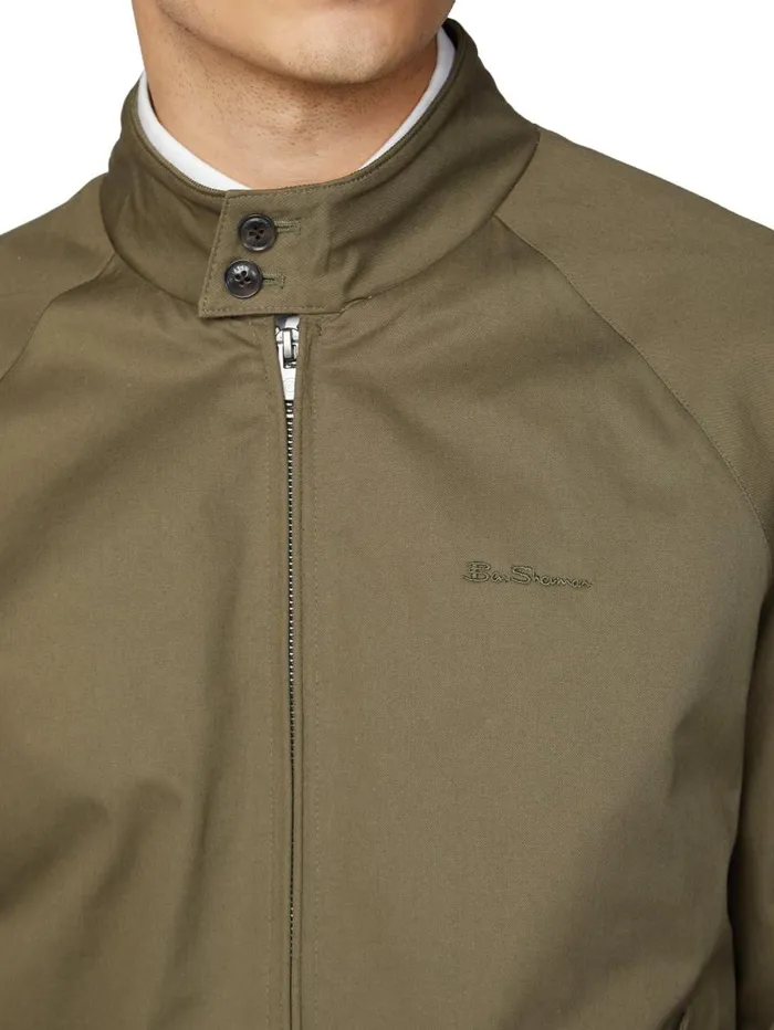 Men Ben Sherman Harrington Jackets Signature Harrington Jacket 8211 Khaki