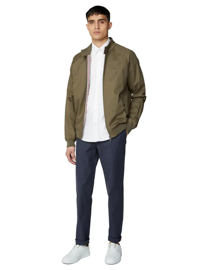 Men Ben Sherman Harrington Jackets Signature Harrington Jacket 8211 Khaki