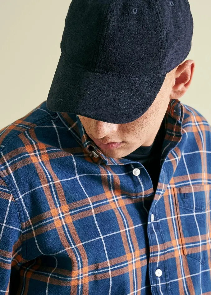Men Ben Sherman Heritage Check Shirts Dalston Blues Grindle Check Overshirt