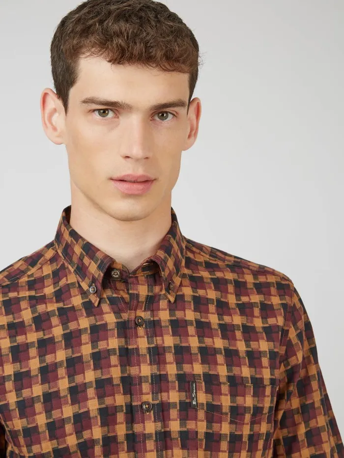Men Ben Sherman Heritage Check Shirts Fractured Gingham Check LongSleeve Shirt Men Ben Sherman Heritage Check Shirts Fractured Gingham Check LongSleeve Shirt