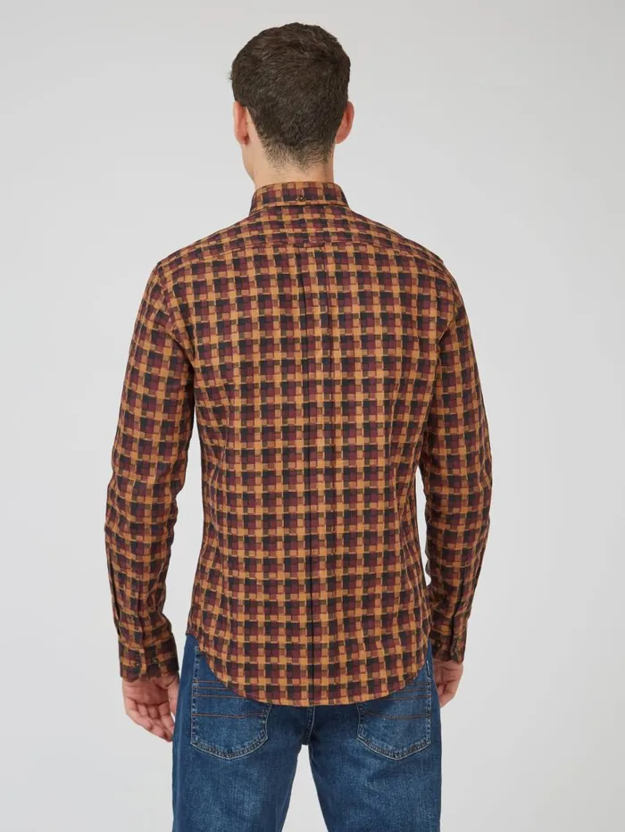 Men Ben Sherman Heritage Check Shirts Fractured Gingham Check LongSleeve Shirt Men Ben Sherman Heritage Check Shirts Fractured Gingham Check LongSleeve Shirt