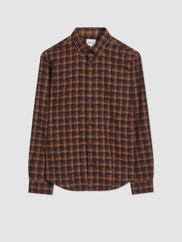 Men Ben Sherman Heritage Check Shirts Fractured Gingham Check LongSleeve Shirt Men Ben Sherman Heritage Check Shirts Fractured Gingham Check LongSleeve Shirt