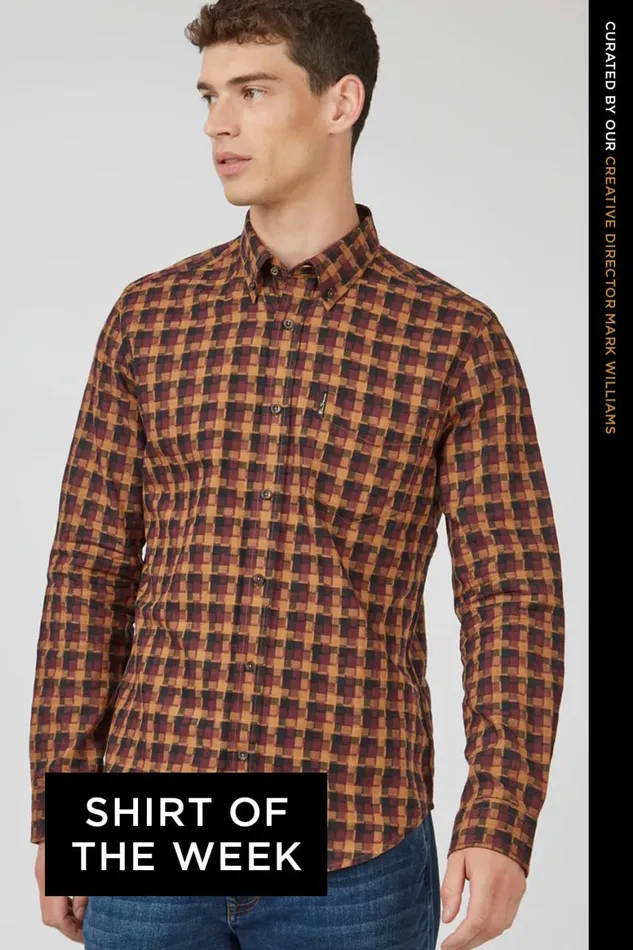 Men Ben Sherman Heritage Check Shirts Fractured Gingham Check LongSleeve Shirt Men Ben Sherman Heritage Check Shirts Fractured Gingham Check LongSleeve Shirt