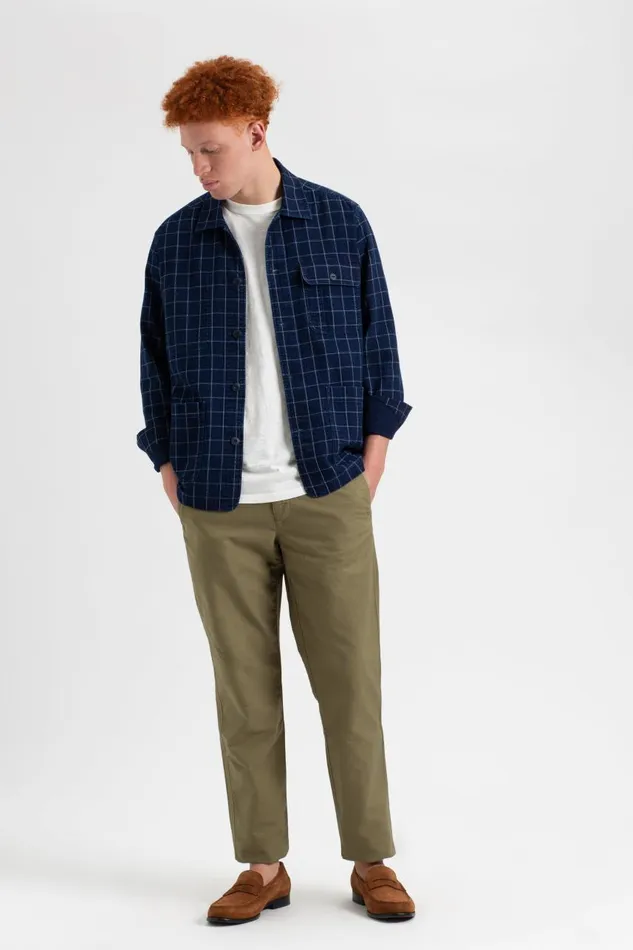Men Ben Sherman Jackets and Outerwear Dalston Blues Summer Chore Jacket