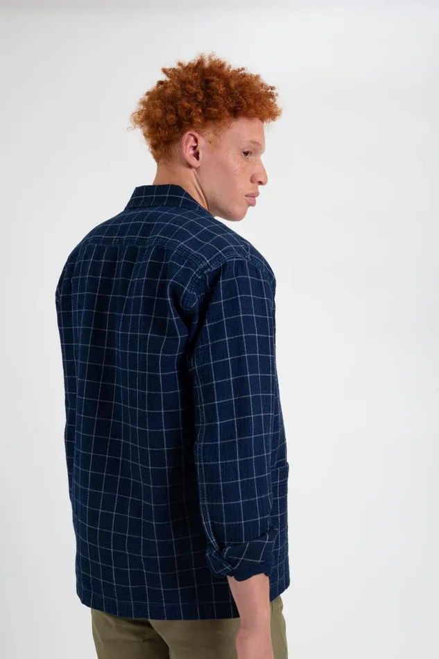 Men Ben Sherman Jackets and Outerwear Dalston Blues Summer Chore Jacket