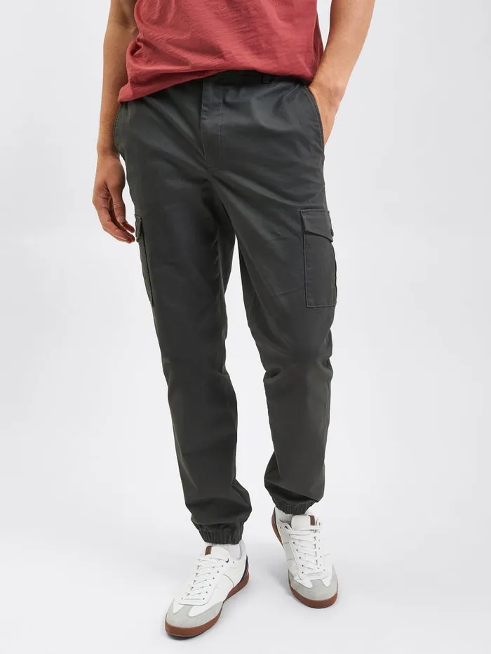 Men Ben Sherman Joggers and Track Pants Utility Woven Jogger Pant 8211 Charcoal