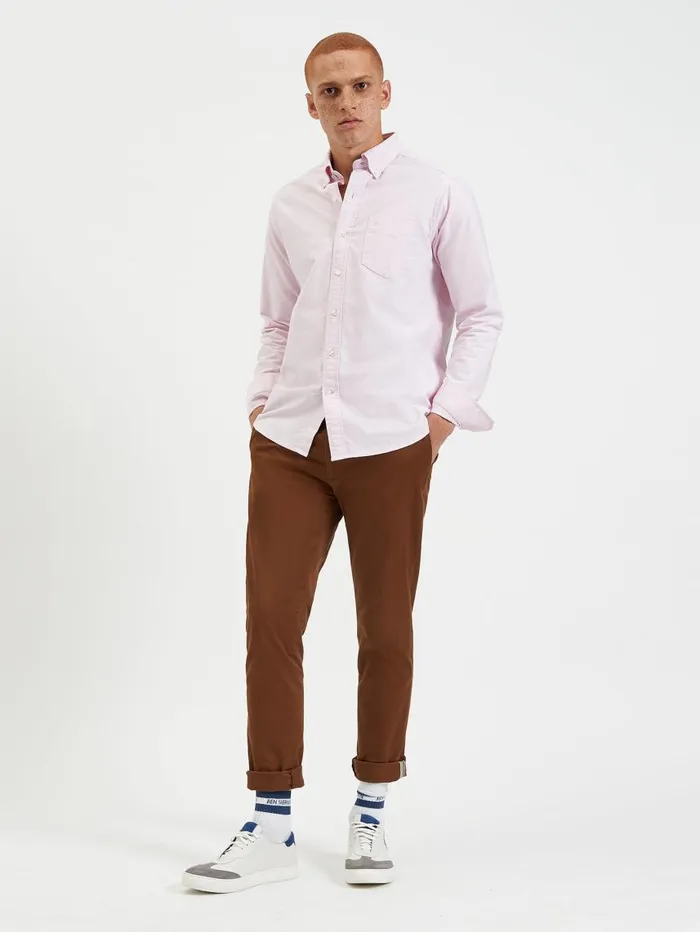 Men Ben Sherman Oxford Shirts Brighton Oxford Shirt Pink Oxford Shirt Commuter Button Down Pink Front