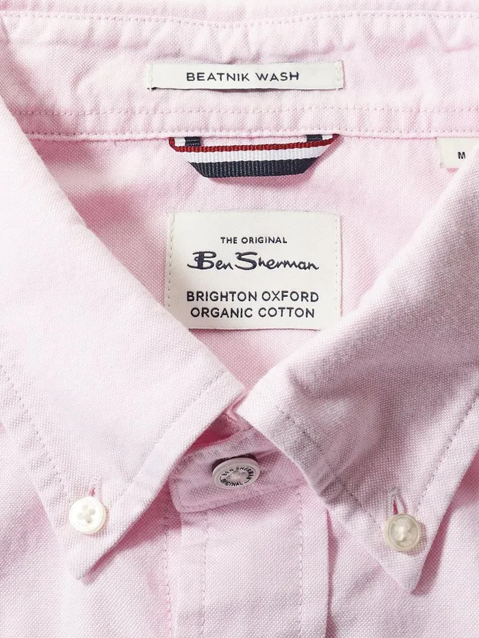 Men Ben Sherman Oxford Shirts Brighton Oxford Shirt Pink Oxford Shirt Commuter Button Down Pink Front