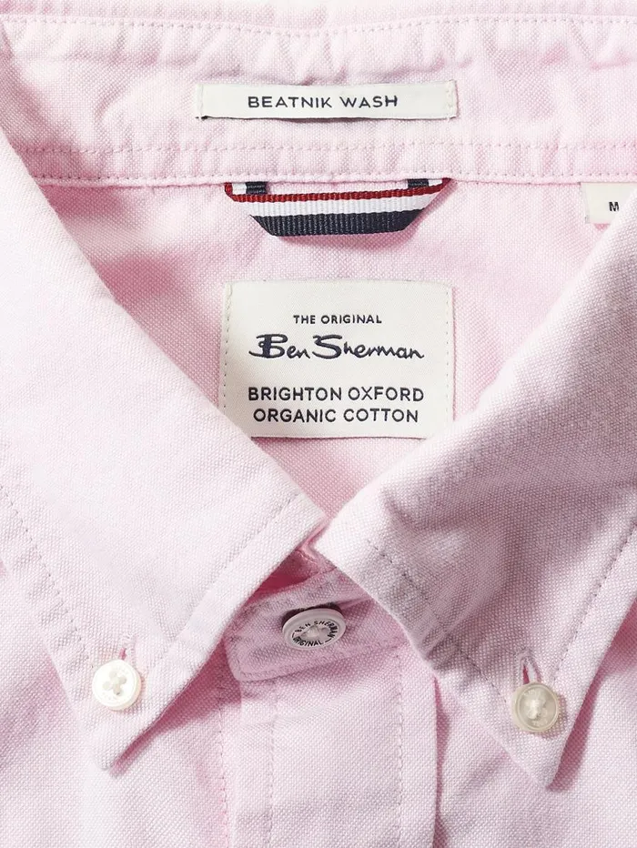 Men Ben Sherman Oxford Shirts Brighton Oxford Shirt Pink Oxford Shirt Commuter Button Down Pink Front
