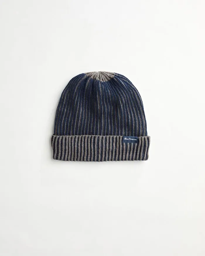 Men Ben Sherman Scarves and Cold Weather Ribbed Knit Hat With Thermal Plush Lining 8211 Navy BlazerOdyssey Grey Men Ben Sherman Scarves and Cold Weather Ribbed Knit Hat With Thermal Plush Lining 8211 Navy BlazerOdyssey Grey