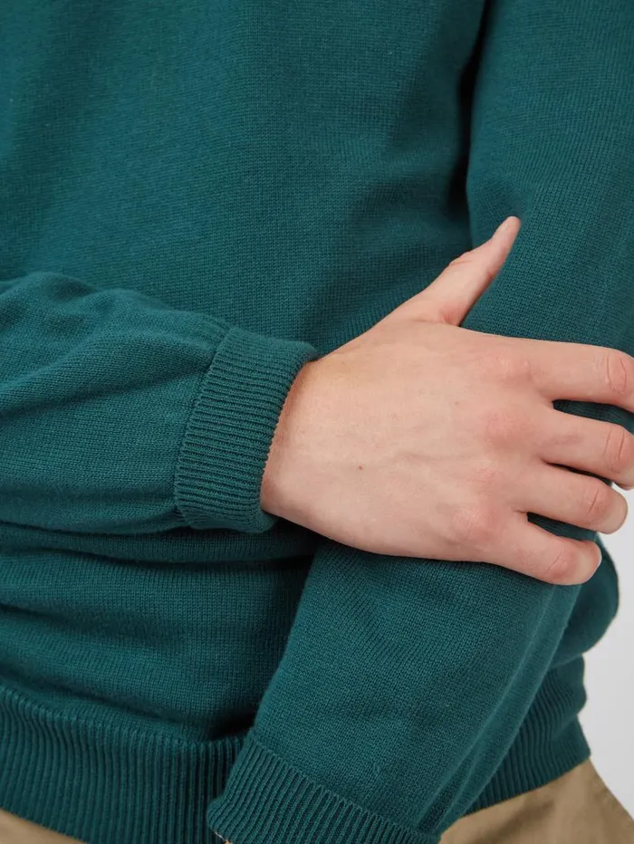 Men Ben Sherman Sweaters and Knits Signature Knit Crewneck Sweater 8211 Ocean Green