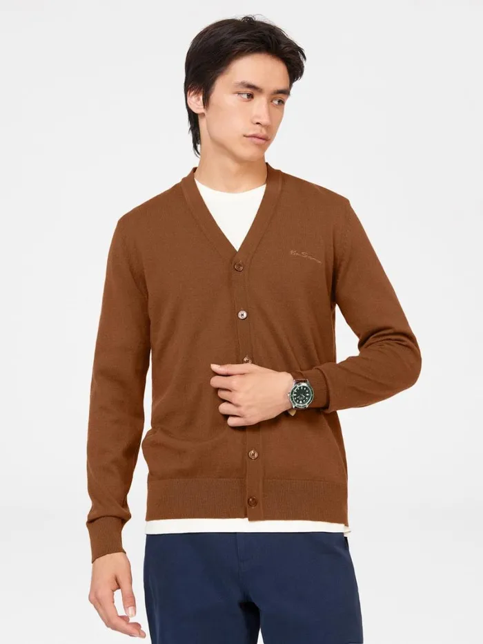 Men Ben Sherman Sweaters and Knits Signature Merino Knit Cardigan