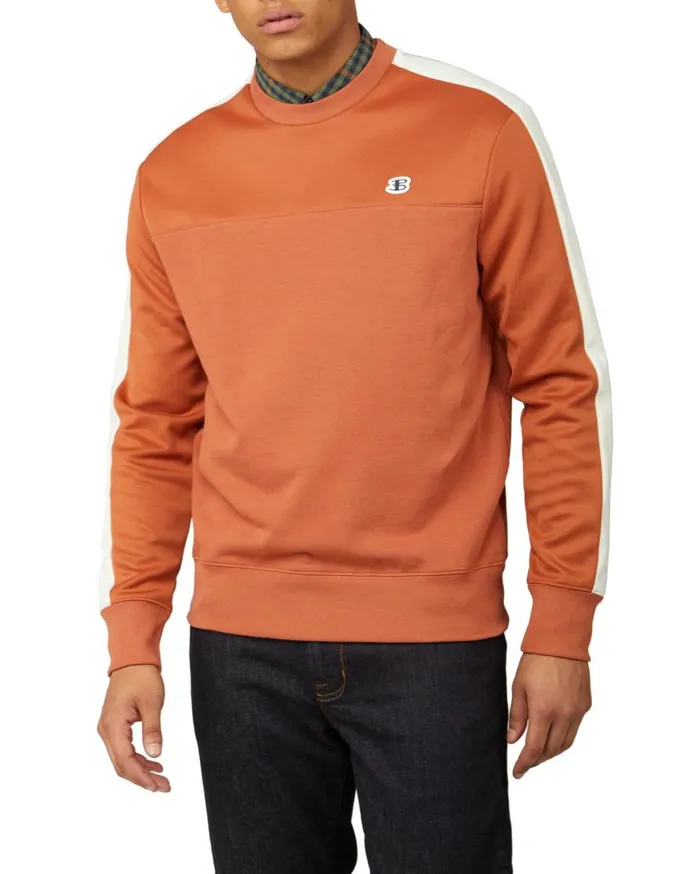 Men Ben Sherman Sweatshirts and Hoodies B By TricotLoopback Mix Sweatshirt 8211 Sienna Men Ben Sherman Sweatshirts and Hoodies B By TricotLoopback Mix Sweatshirt 8211 Sienna