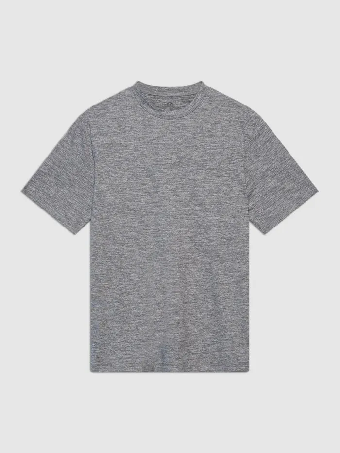 Men Ben Sherman TShirts and Graphic Tees Performance Stretch Marl TShirt 8211 Grey Heather