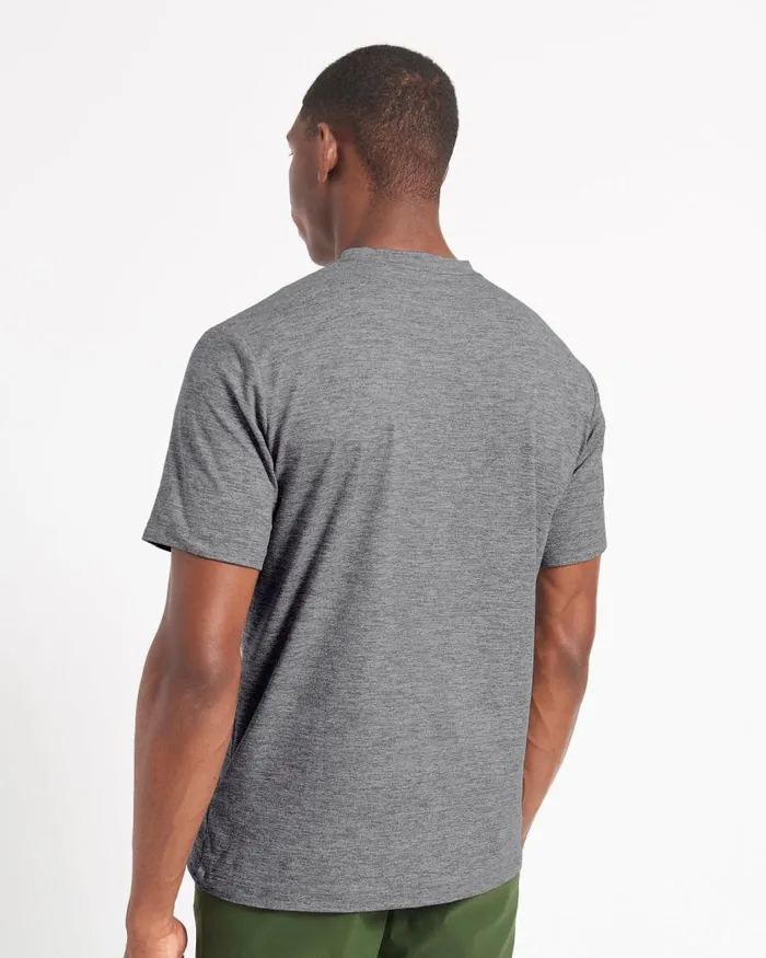 Men Ben Sherman TShirts and Graphic Tees Performance Stretch Marl TShirt 8211 Grey Heather