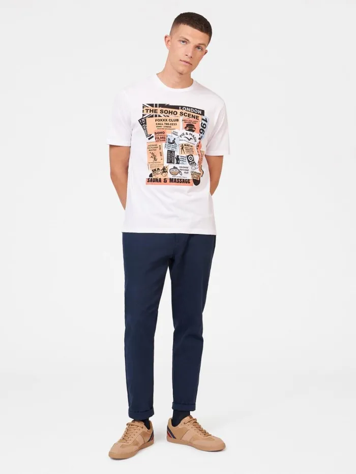 Men Ben Sherman TShirts and Graphic Tees Soho Flyers Organic Graphic Tee Men Ben Sherman TShirts and Graphic Tees Soho Flyers Organic Graphic Tee